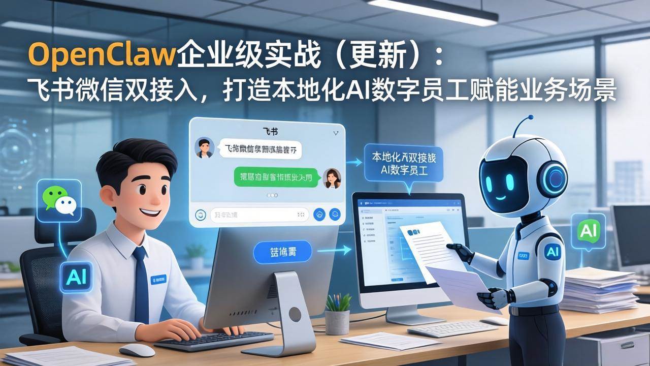 （17839期）OpenClaw企业实战课（更新版）：打通飞书微信，造个本地AI数字员工帮你干活-安索博客网