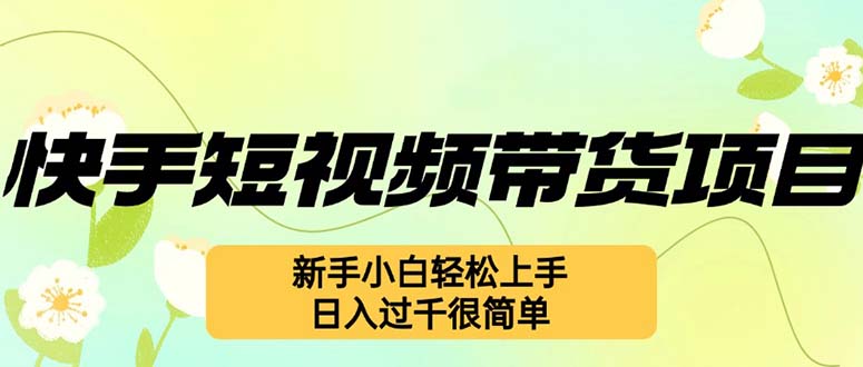 快手短视频带货，新手也能轻松日入过千-安索博客网
