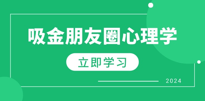 （12899期）朋友圈赚钱心理学：用心理学的套路，业绩翻倍，打造个人IP和行业权威-安索博客网
