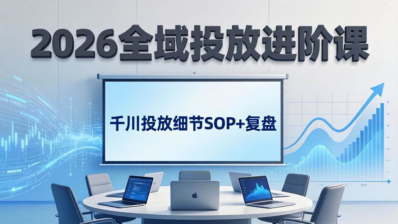 2026全域投放进阶课：杭州3天线下实战，手把手教你千川投放SOP+复盘，轻松撬动自然流量-安索博客网