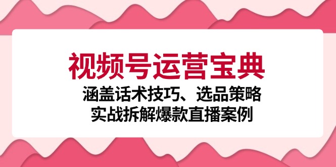 视频号运营全攻略：话术、选品、实战拆解，手把手教你打造爆款直播-安索博客网