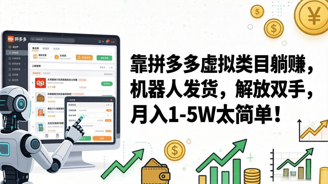 （17797期）拼多多虚拟项目躺着也能赚，机器人自动发货，月入1-5W超简单！-安索博客网