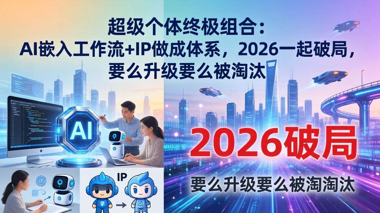 超级个体终极组合：AI融进工作流，IP做成体系，2026一起破局，要么升级，要么出局-安索博客网