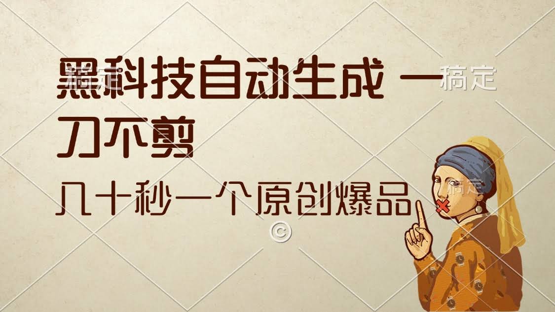 用黑科技自动生成，几十秒就能做出一个原创作品-安索博客网