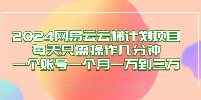 （12675期）2024网易云梯计划项目，每天几分钟，月入一万到三万不是梦-安索博客网
