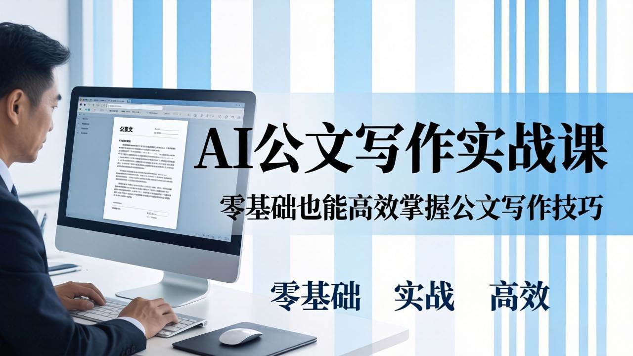 AI公文写作实战课：零基础也能搞定格式和5大文种，用AI轻松写出合格材料-安索博客网