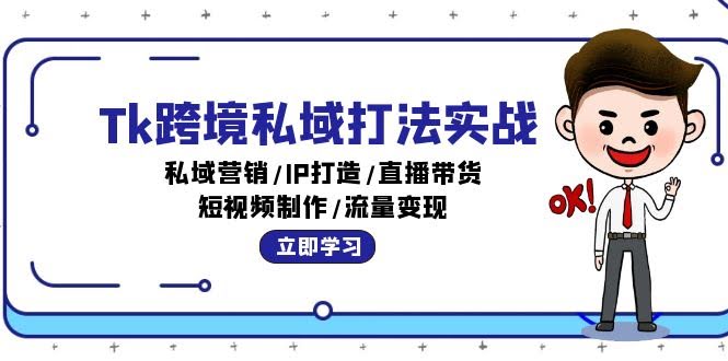 （12598期）Tk跨境私域实战玩法：手把手教你私域营销、打造IP、直播带货、短视频制作、流量变现-安索博客网