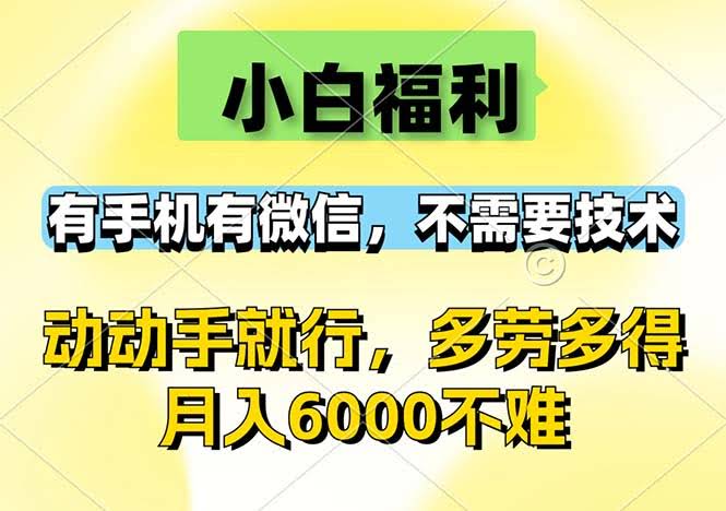 小白也能赚，有手机有微信，零成本动动手，月入6000不是梦-安索博客网