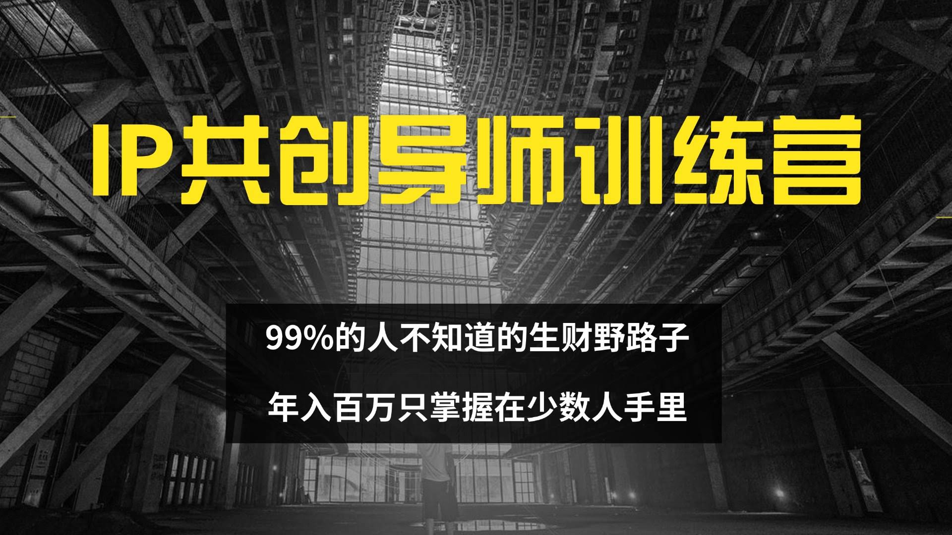 （12504期）IP共创导师训练营 99%的人不知道的生财野路子 只掌握在少数人手里-安索博客网