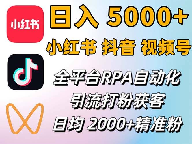 小红书、抖音、视频号RPA自动引流神器，一天轻松加2000个精准粉-安索博客网