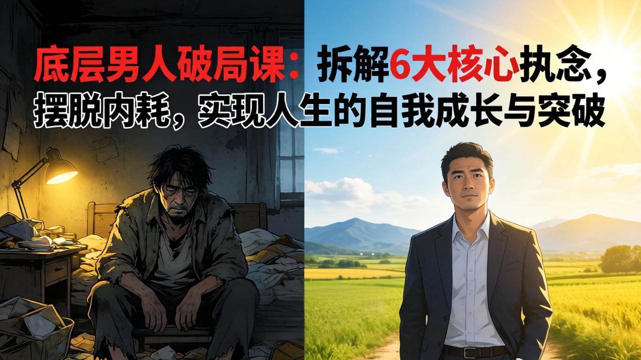 底层男性翻身课：拆掉6个“想太多”，别内耗了，活出更好的自己-安索博客网