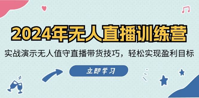 2024年无人直播训练营：手把手教你无人值守直播带货，轻松赚钱-安索博客网