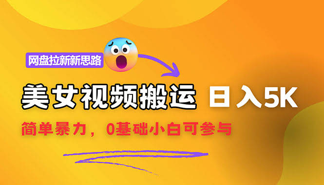 视频搬运+网盘拉新，每天轻松搞5000+，小白也能上手！-安索博客网