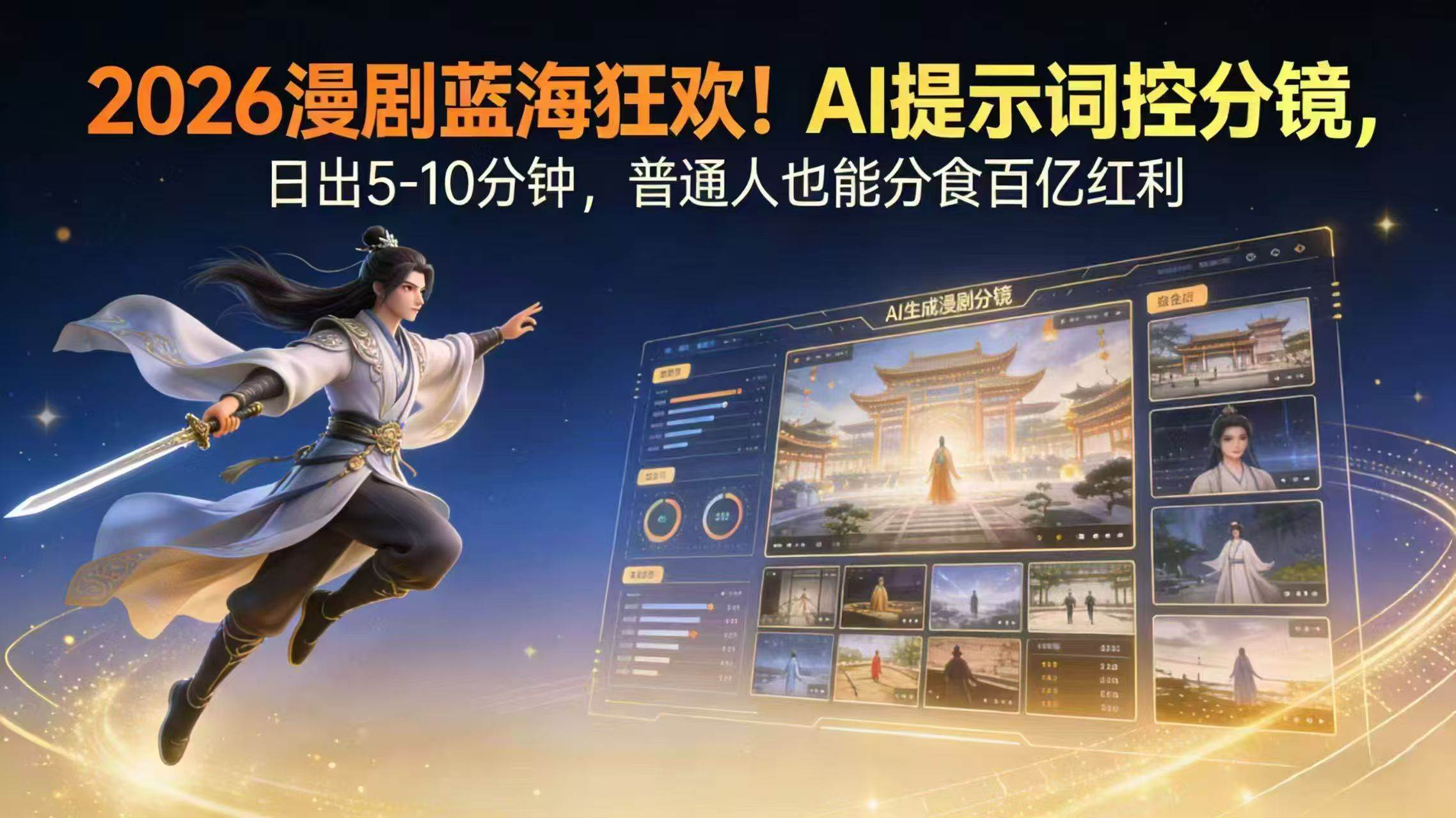 2026年漫剧红利真的来了！用AI提示词控制分镜，普通人也能轻松月入过万-安索博客网