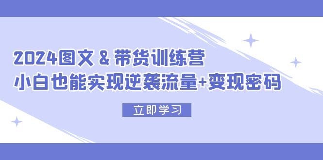 2024年图文带货训练营来啦！小白也能轻松逆袭，流量+赚钱密码全掌握-安索博客网