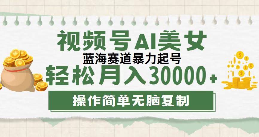 视频号AI美女跳舞项目，新手也能轻松月入3万+-安索博客网