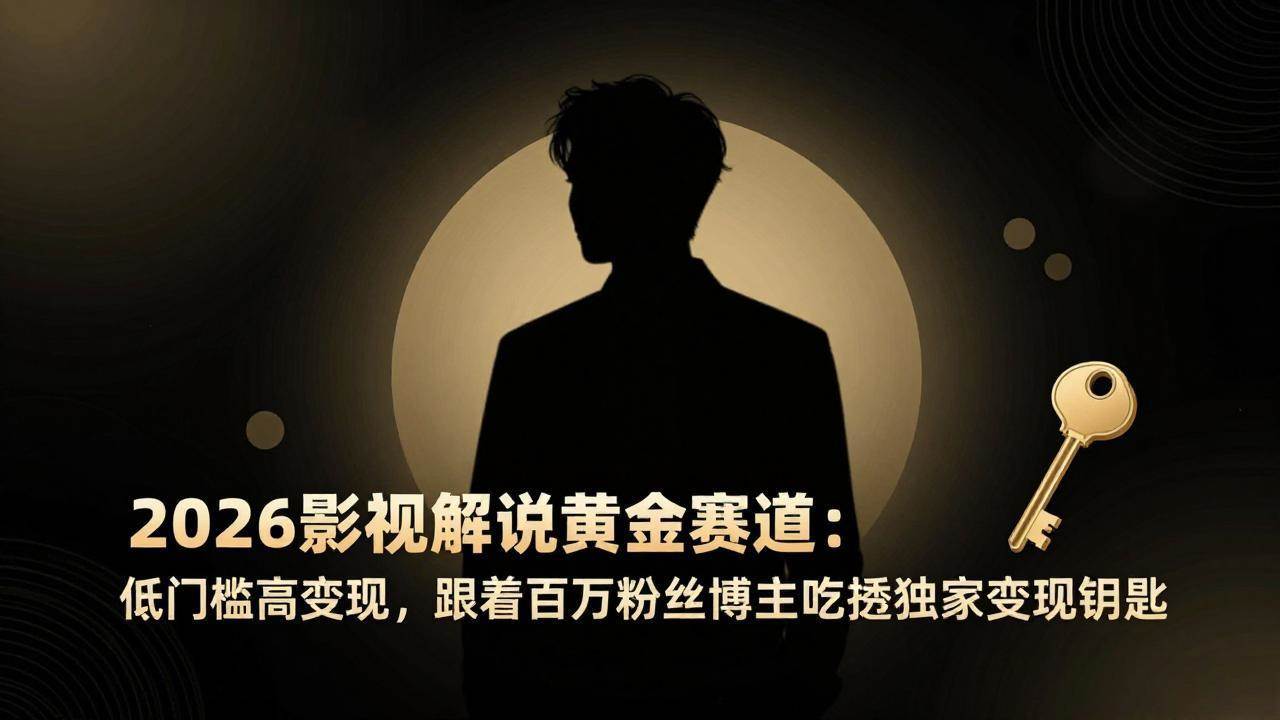 2026影视解说黄金赛道：门槛低赚钱快，跟百万粉博主学变现秘籍-安索博客网