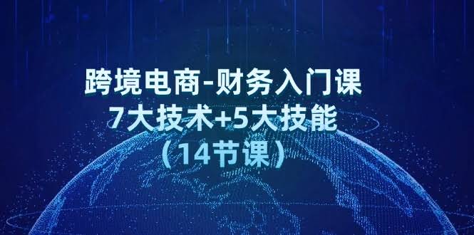 （12047期）跨境电商财务入门课：7大技术+5大技能（14节课）-安索博客网