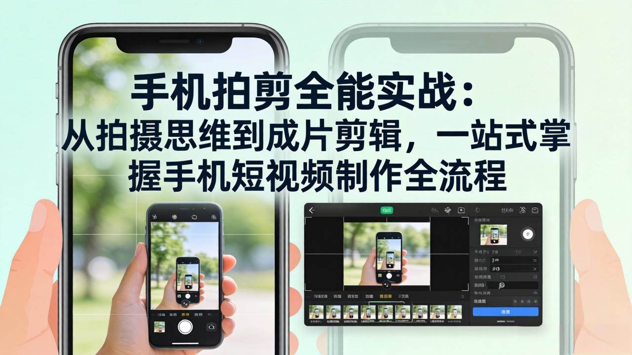 （17713期）手机拍剪全能实战：从拍摄想法到成片剪辑，轻松搞定手机短视频制作全流程-安索博客网