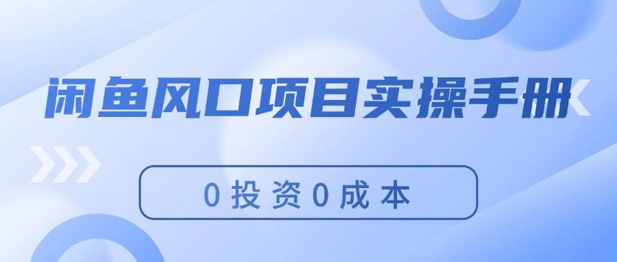 闲鱼新风口实操指南，零成本也能月入过万，小白也能上手-安索博客网