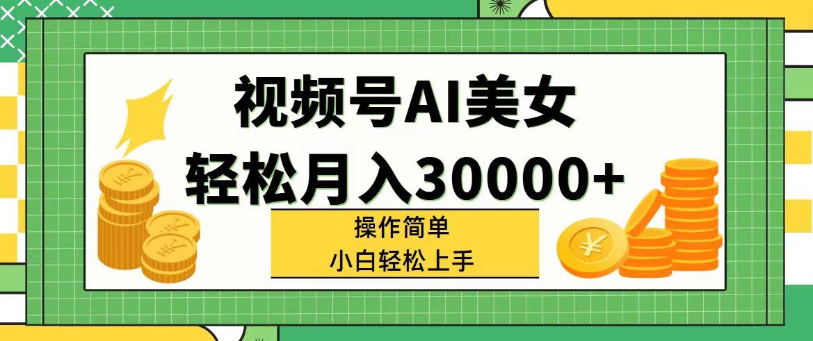 （11812期）视频号AI美女项目，月入3万+不是梦，小白也能轻松上手-安索博客网