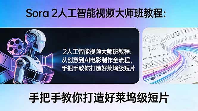 Sora 2 AI视频大师班：零基础也能上手，从想法到好莱坞大片，手把手教你拍出爆款短片-安索博客网