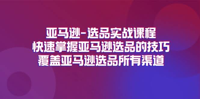 亚马逊选品实战课：手把手教你选爆款，超值又实用-安索博客网