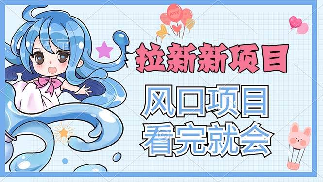 （11613期）拉新界新玩法，风口项目，一看就懂，动手就能赚-安索博客网