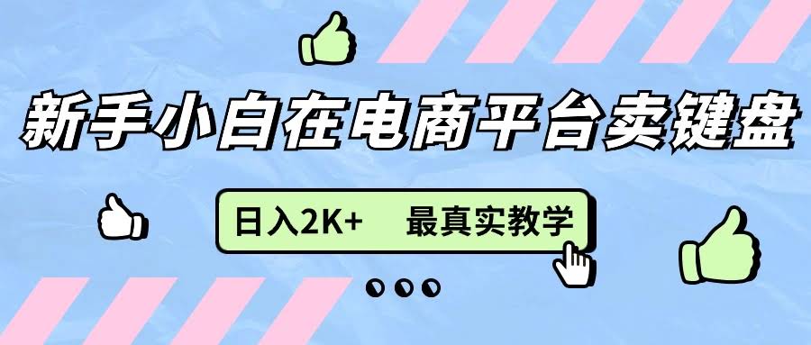 （11610期）小白也能在电商平台卖键盘，日赚2000+，超真实教学-安索博客网