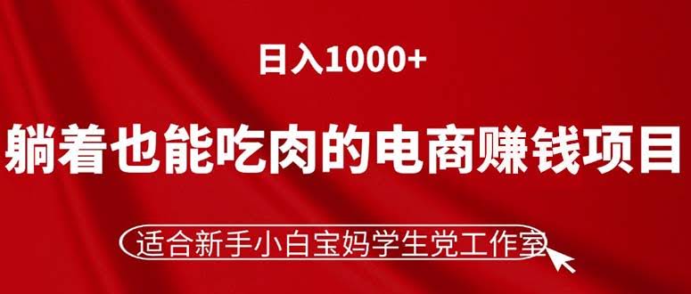 躺着也能赚钱的电商项目，日赚1000+，新手、宝妈、学生党、工作室都能干！-安索博客网