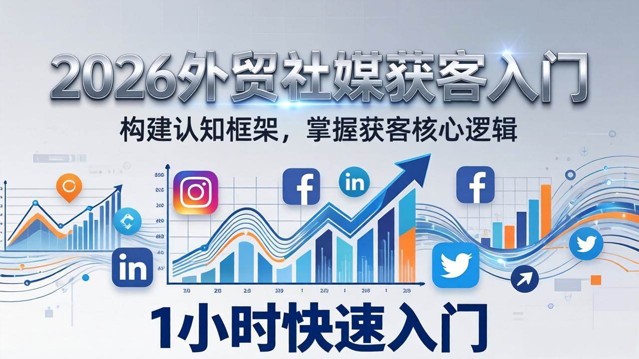 2026外贸社媒获客入门：1小时搞懂框架，新手也能快速上手-安索博客网
