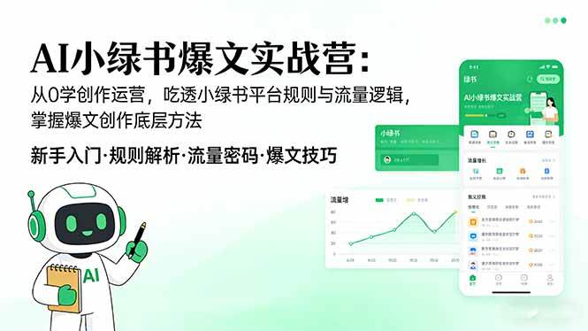小绿书爆文实战营：手把手教你从0到1，玩转流量和变现-安索博客网