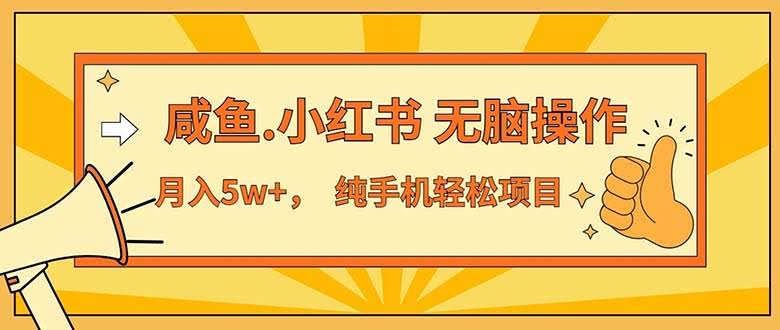 2024最赚的项目：闲鱼+小红书，简单操作，一单赚500+，月入5万不是梦-安索博客网