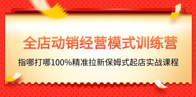 全店动销训练营，指哪打哪！保姆级起店实战课，精准拉新100%搞定-安索博客网