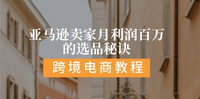 亚马逊卖家月赚百万的选品秘籍：抓重点/高利润/大方向/大类目/选品…-安索博客网