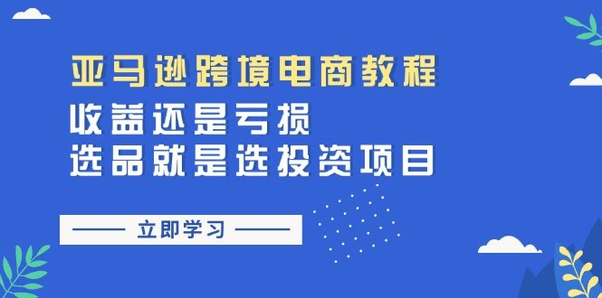 亚马逊跨境电商教程：赚还是赔？选品就像挑投资-安索博客网