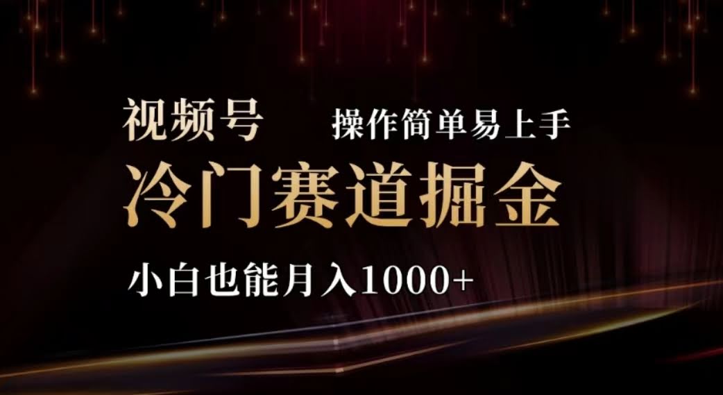 2024视频号冷门赛道掘金，小白也能轻松月入1000+-安索博客网