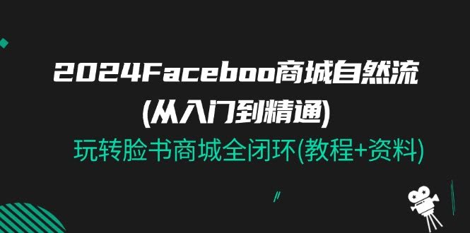 2024Facebook商城自然流（从入门到精通），轻松玩转脸书商城全闭环（教程+资料）-安索博客网