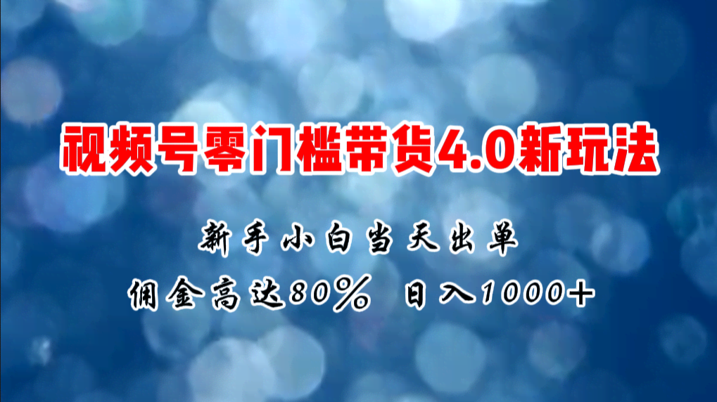 （11358期）微信视频号零门槛带货4.0新玩法，新手小白当天就能赚钱，日入1000+-安索博客网