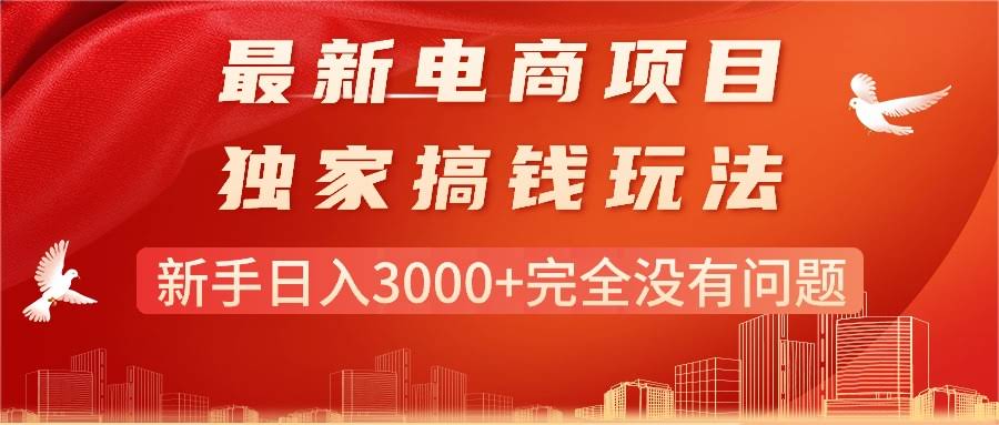 （11101期）最新电商项目-搞钱玩法，新手日入3000+完全没问题-安索博客网