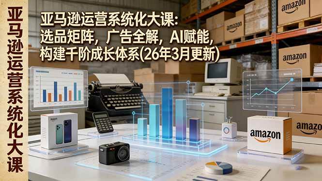 亚马逊运营系统化大课：选品矩阵、广告全解、AI赋能，带你一步步构建千阶成长体系（26年3月更新）-安索博客网