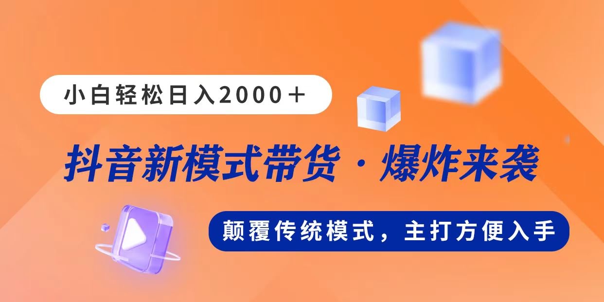 (11080期)新模式直播带货，每天赚2000块，不露脸不出镜，小白也能轻松上手-安索博客网