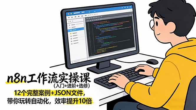 n8n工作流实操课：从入门到进阶，12个超实用案例带你飞，效率翻10倍-安索博客网