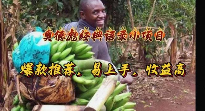 （11030期）奥德彪经典语录小项目：爆款推荐，上手简单，收益不错-安索博客网