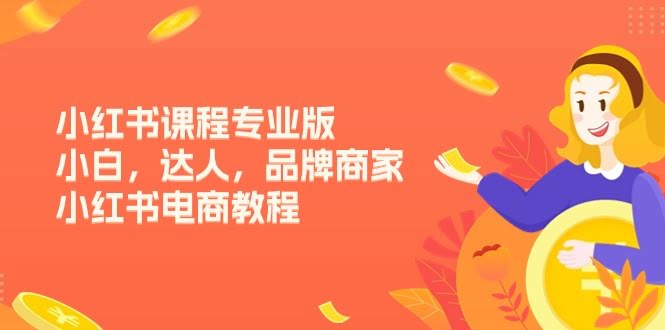 小红书课程专业版，小白、达人、品牌商家都能看懂的小红书电商教程（15节）-安索博客网