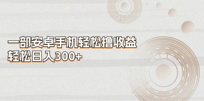 （11020期）一部安卓手机就能轻松赚，日入300+不是梦-安索博客网