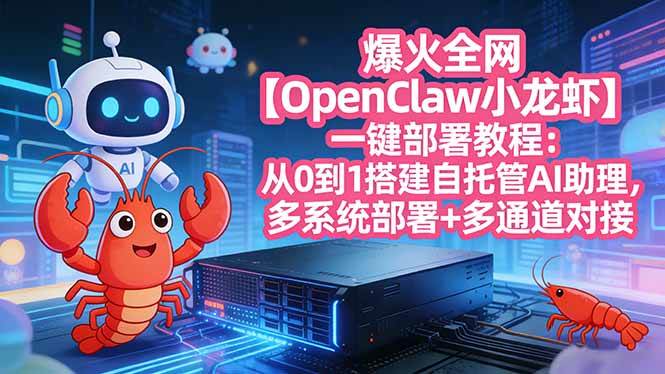 （17612期）全网超火的【OpenClaw 小龙虾】一键部署教程：手把手教你从零搭建自己的AI助理，支持多系统+多通道-安索博客网