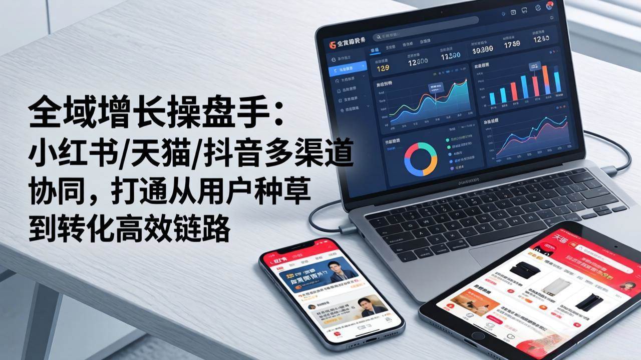 （17605期）全域增长操盘手：小红书/天猫/抖音一起玩，从用户种草到转化一条龙搞定-安索博客网