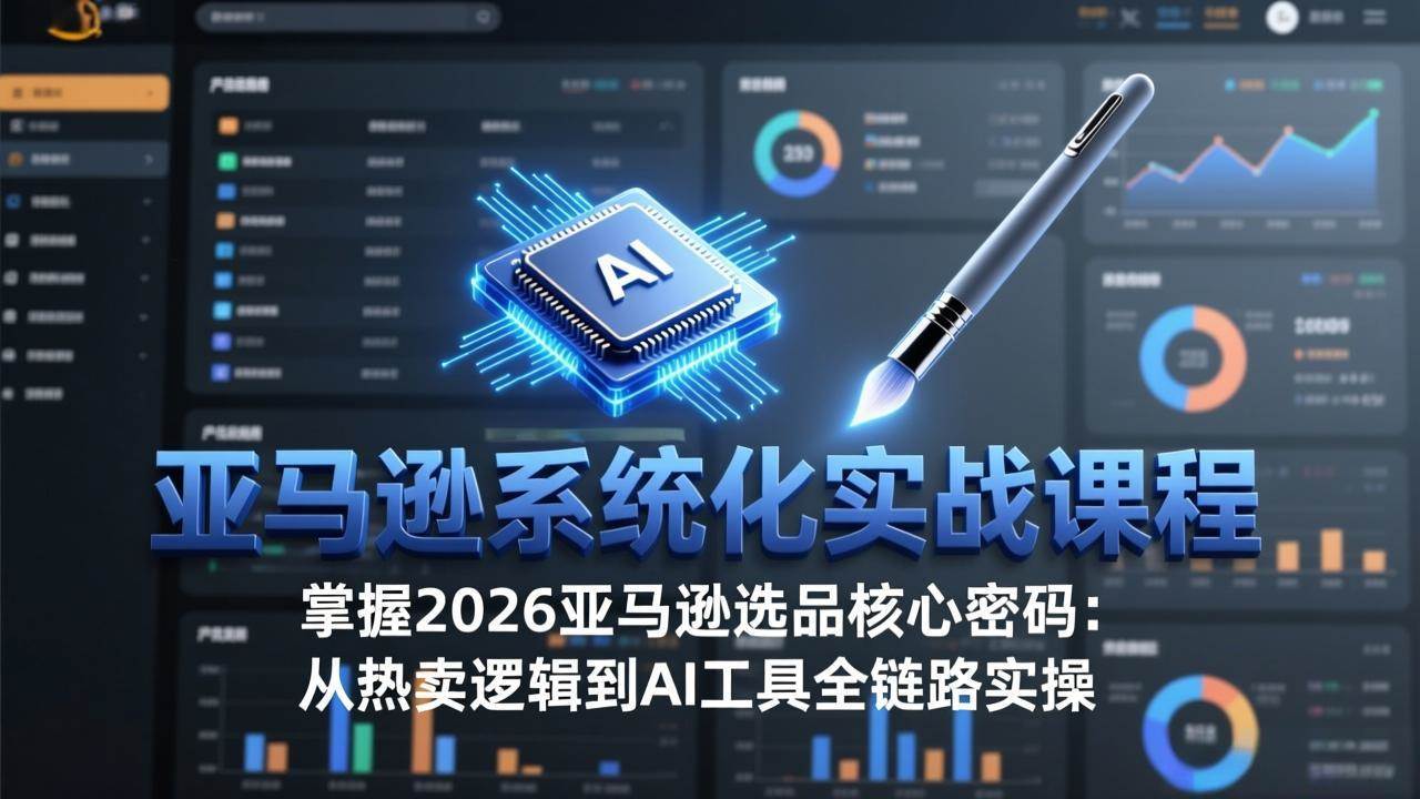 亚马逊系统化实战课（3月更新版）：2026最新选品方法，从热卖原因分析到AI作图，提高选品成功率-安索博客网