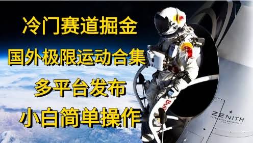 冷门赛道挖金，国外极限运动视频合集，多平台发，小白也能轻松上手-安索博客网